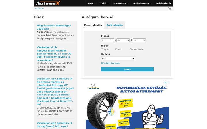 Snímek obrazovky automax.hu