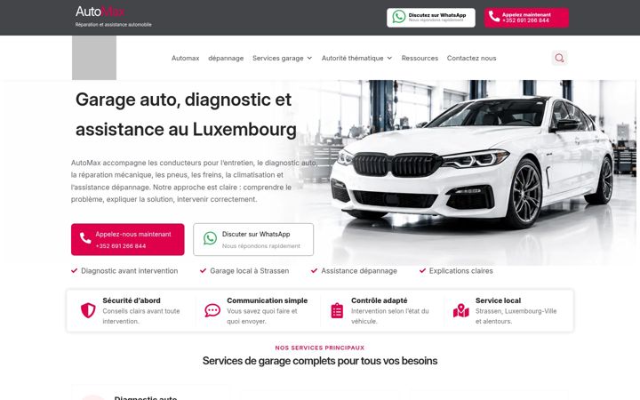 Screenshot of automax.lu