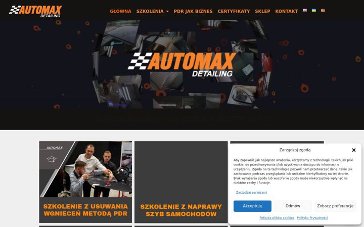 Snímek obrazovky automaxszkolenia.pl