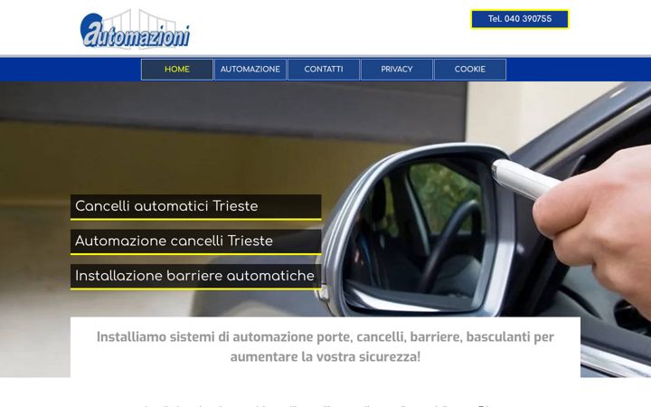 Screenshot of automazionicancelliportetrieste.it
