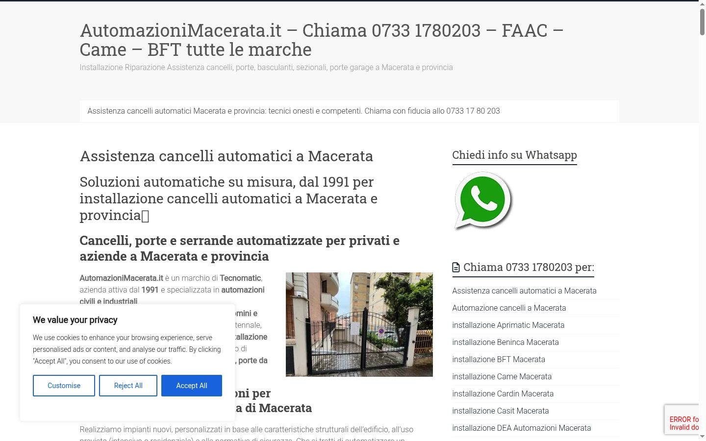 Screenshot des Einwilligungsbanners vor jeglicher Interaktion