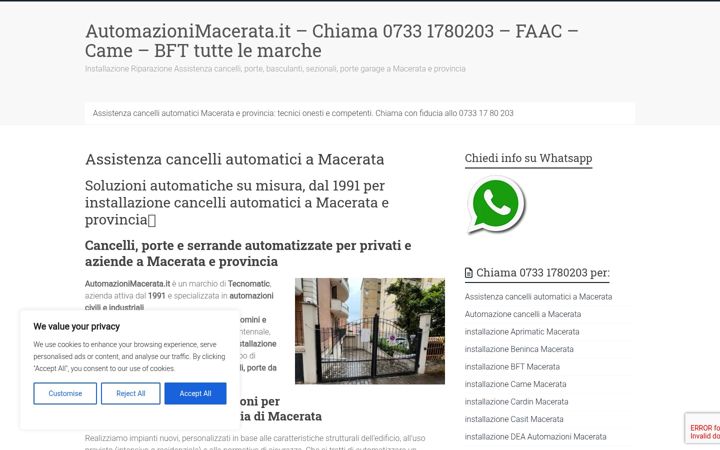 Screenshot of automazionimacerata.it