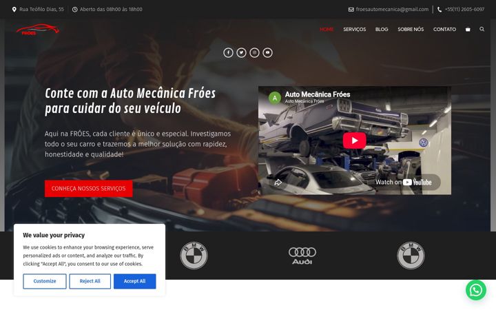 Screenshot of automecanicafroes.com.br