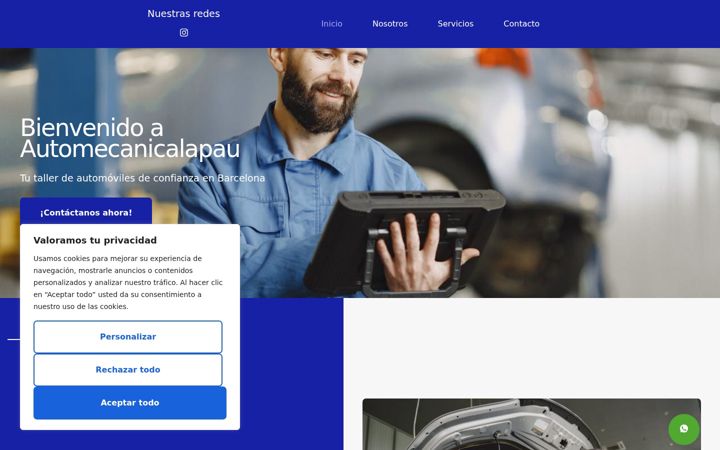Screenshot of automecanicalapau.com