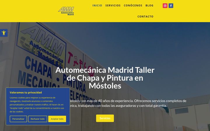 Screenshot of automecanicamadrid.es