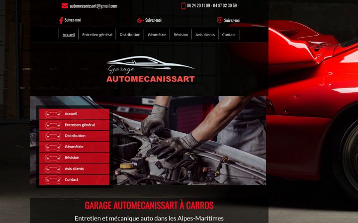 Screenshot ta' automecanissart.fr
