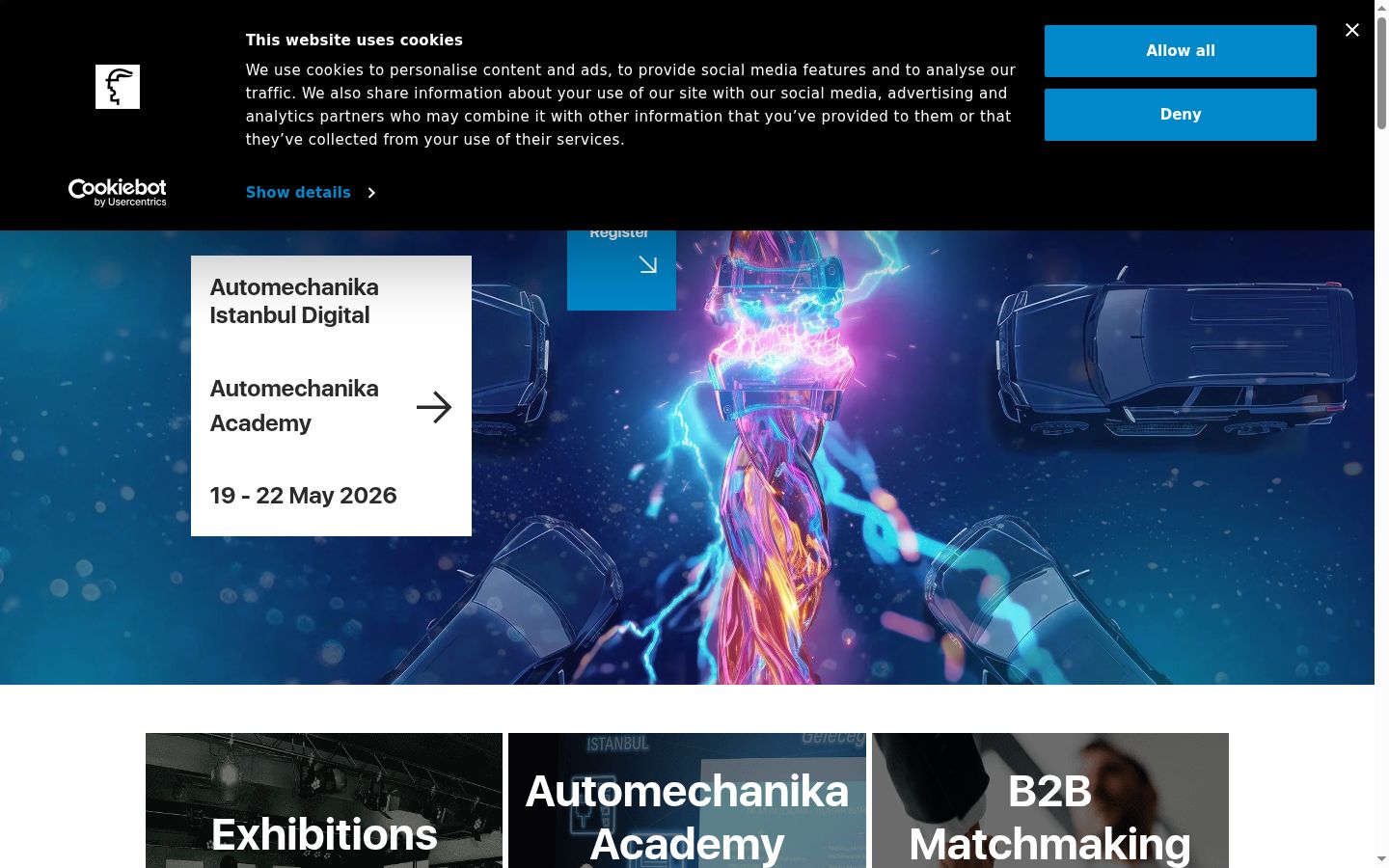 Screenshot des Einwilligungsbanners vor jeglicher Interaktion