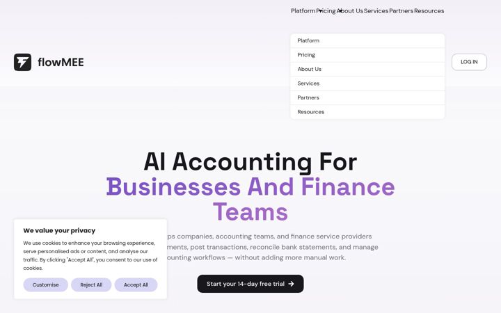 Screenshot of automee.digital
