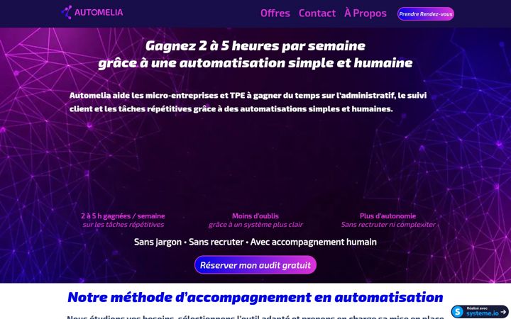 Screenshot di automelia.fr