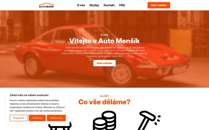 Screenshot di automensik.cz