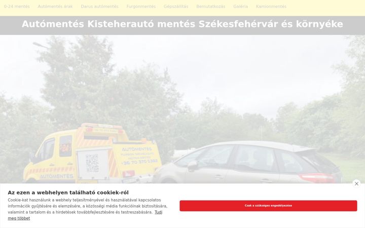 Screenshot of automentoszekesfehervar.hu