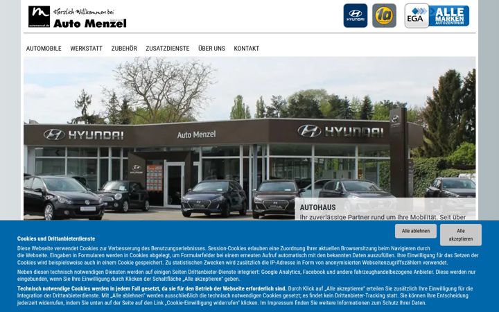 Zrzut ekranu automenzel.de