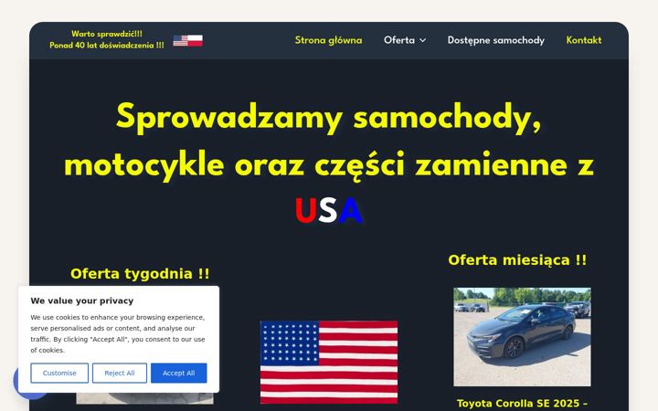 Zrzut ekranu automidwest.com