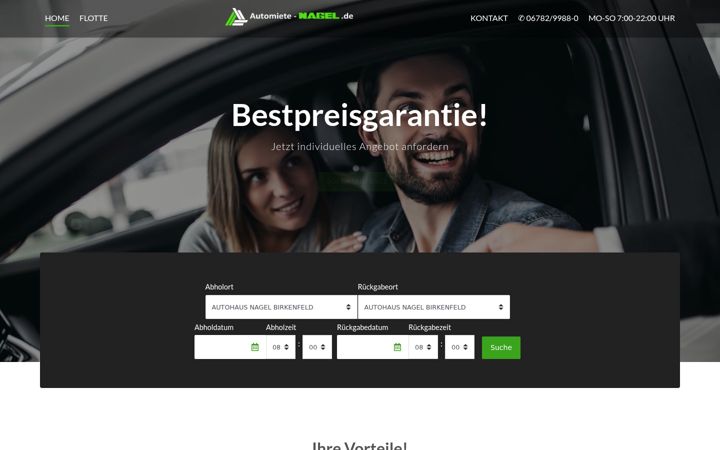 Zrzut ekranu automiete-nagel.de