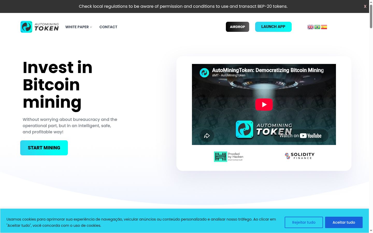 Capture d'écran de la bannière de consentement affichée avant toute interaction
