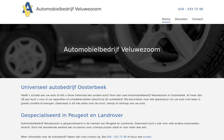 Screenshot of automobielbedrijfveluwezoom.nl
