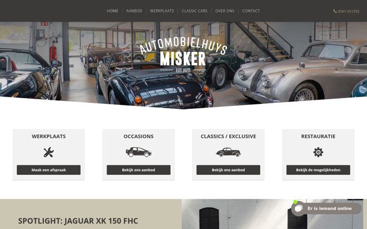 Screenshot von automobielhuysmisker.nl