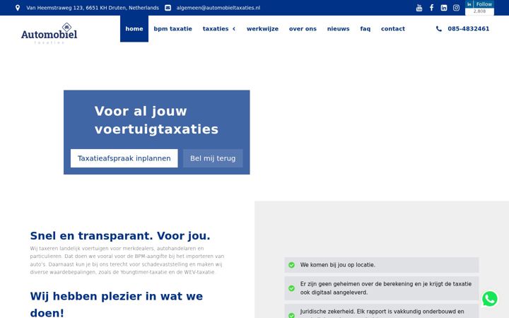 Screenshot of automobieltaxaties.nl