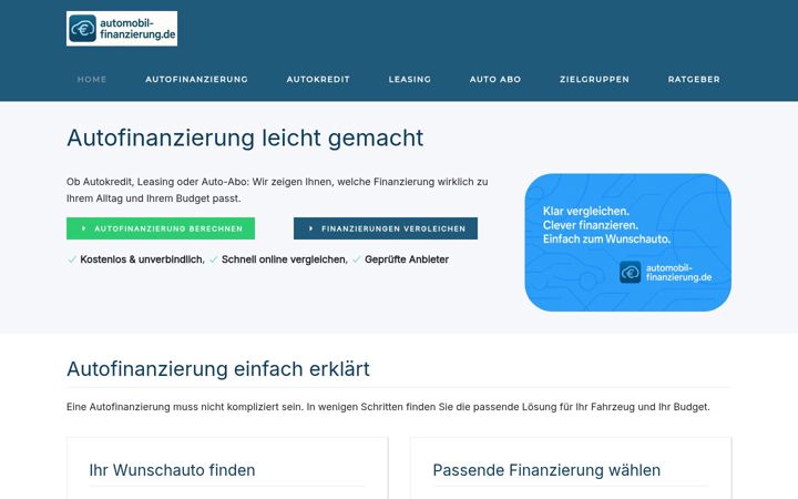 Screenshot of automobil-finanzierung.de