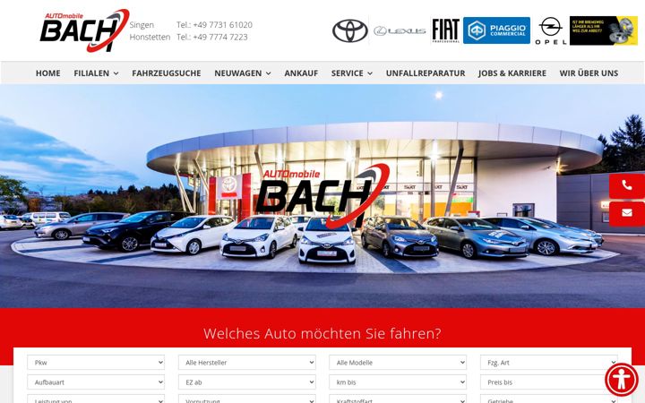 Screenshot von automobile-bach.de