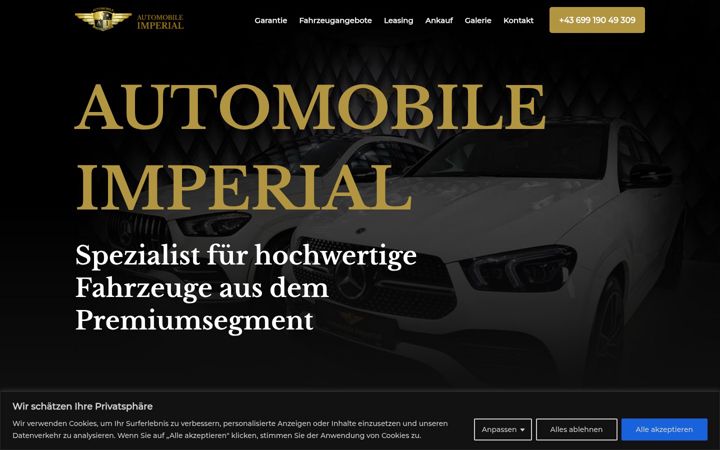 Screenshot of automobile-imperial.at