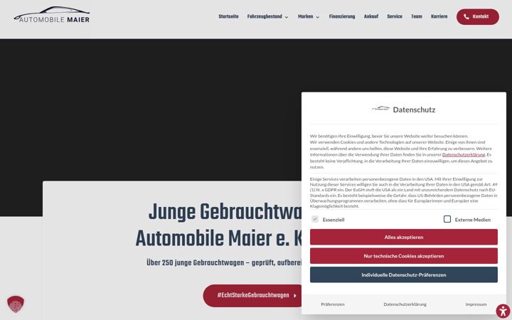 Ekrano kopija automobile-maier.de