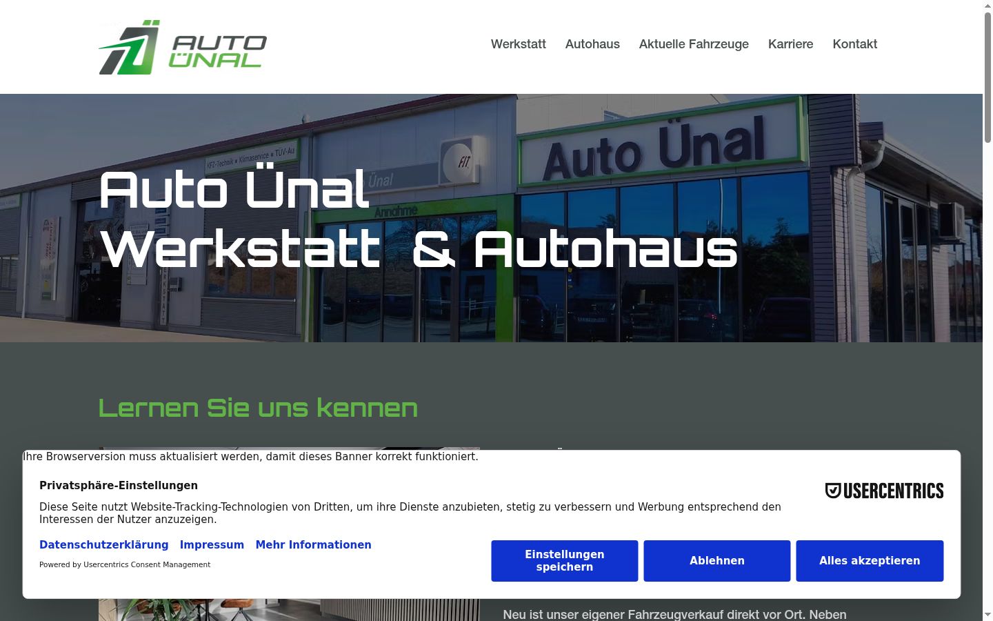 Screenshot tal-banner tal-kunsens muri qabel kwalunkwe interazzjoni