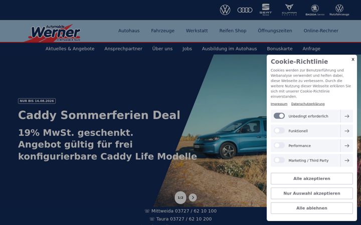 Screenshot of automobile-werner.de