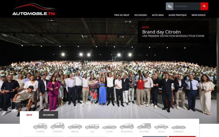 Screenshot of automobile.tn