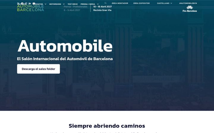 Screenshot of automobilebarcelona.com
