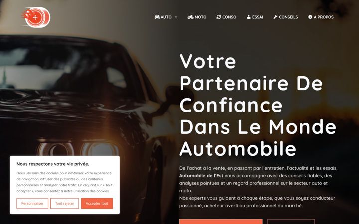 Snímek obrazovky automobiledelest.fr