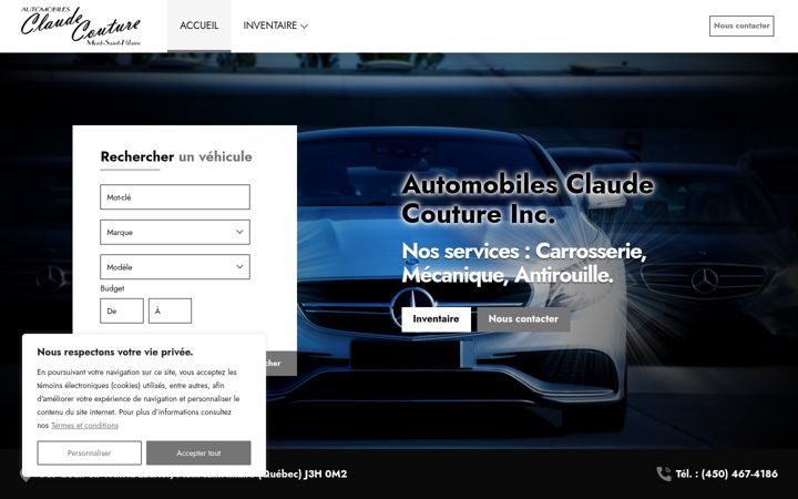 Screenshot του automobilesclaudecouture.com