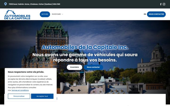 Screenshot του automobilesdelacapitale.com