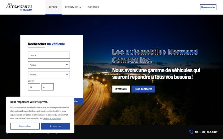 Skærmbillede af automobilesncomeau.com