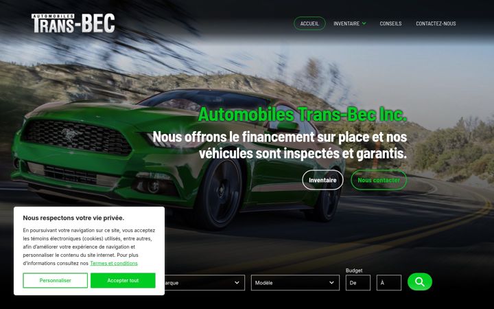 Skærmbillede af automobilestrans-bec.com