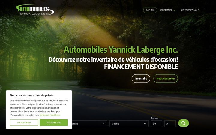 Skærmbillede af automobilesyannicklaberge.com