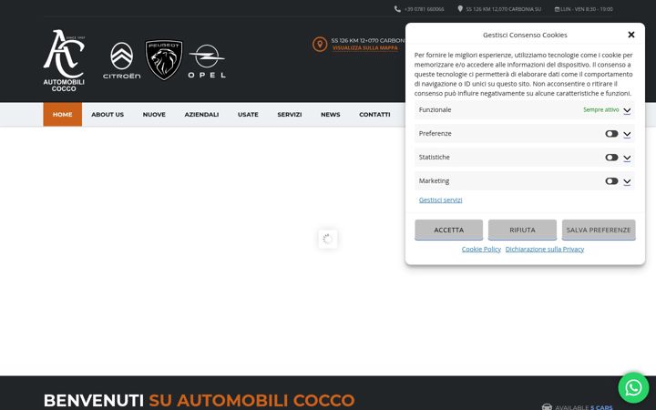 Screenshot of automobilicocco.it