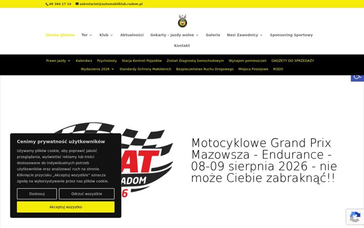 Screenshot ta' automobilklub.radom.pl