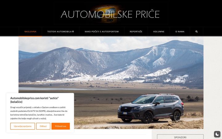 Screenshot of automobilskeprice.com