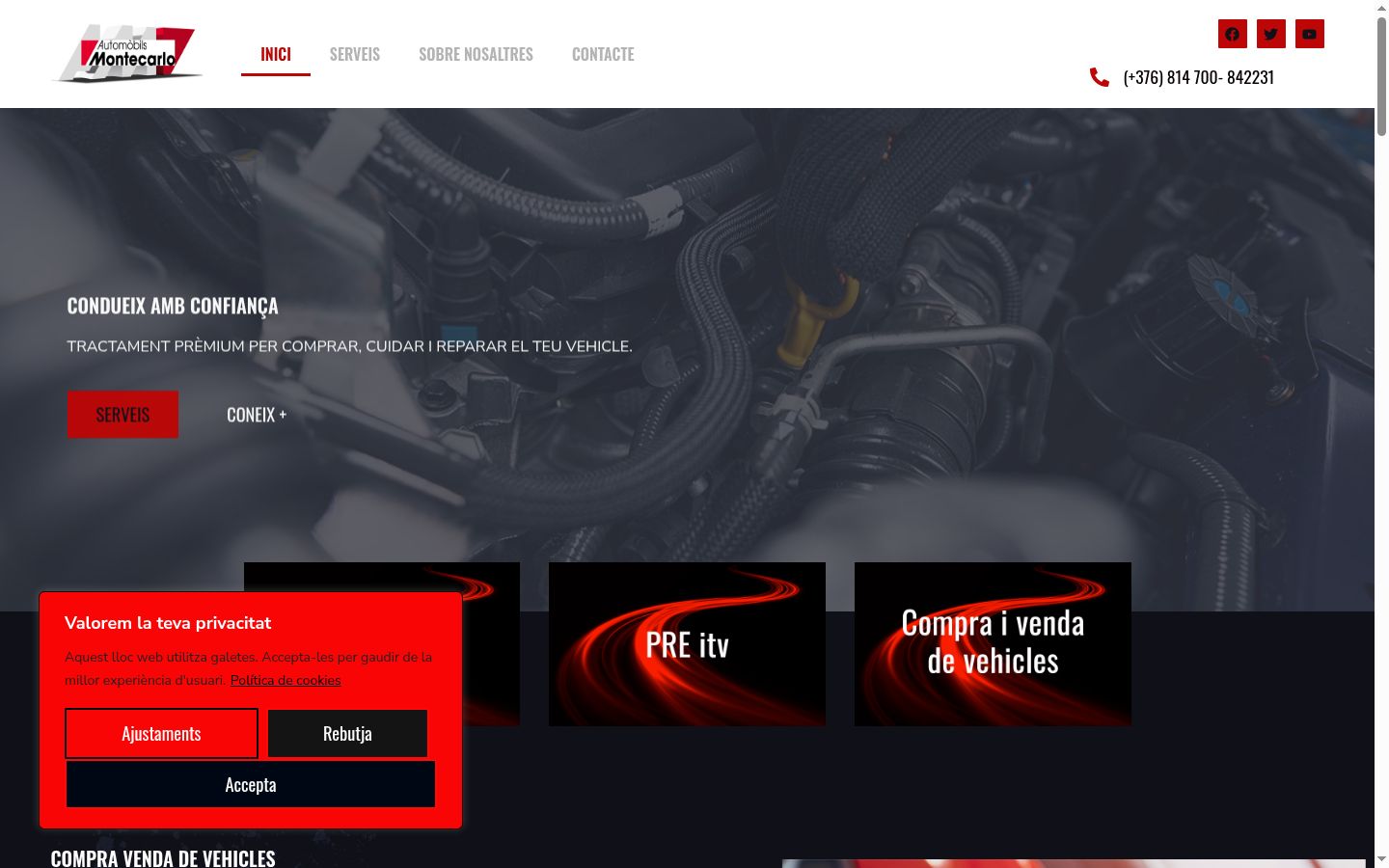 Screenshot του banner συγκατάθεσης που εμφανίστηκε πριν από οποιαδήποτε αλληλεπίδραση