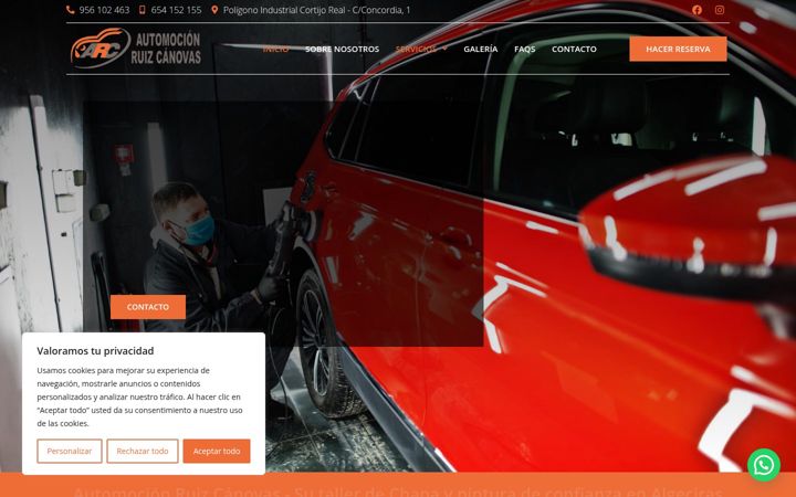 Screenshot of automocionruizcanovas.com