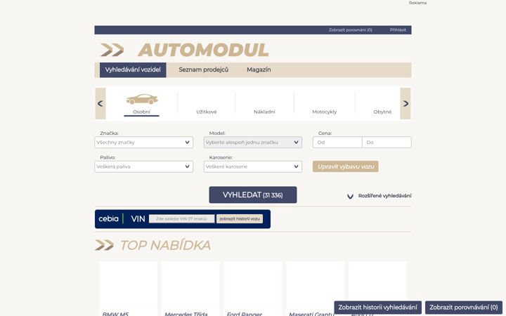 Képernyőkép: automodul.cz