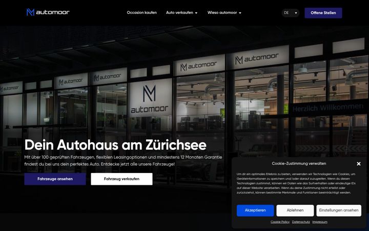 Skärmbild av automoor.ch