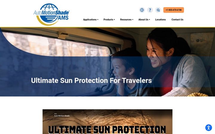 Screenshot of automotionshade.com