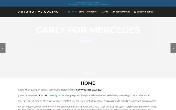 Snímek obrazovky automotive-coding.com