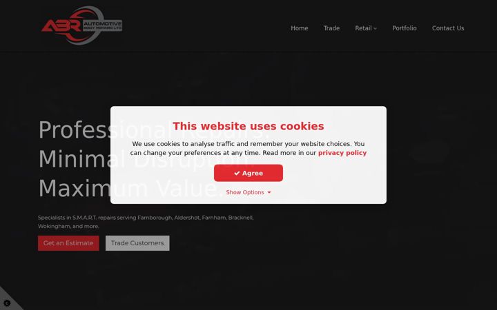 Screenshot of automotivebodyrepairs.co.uk
