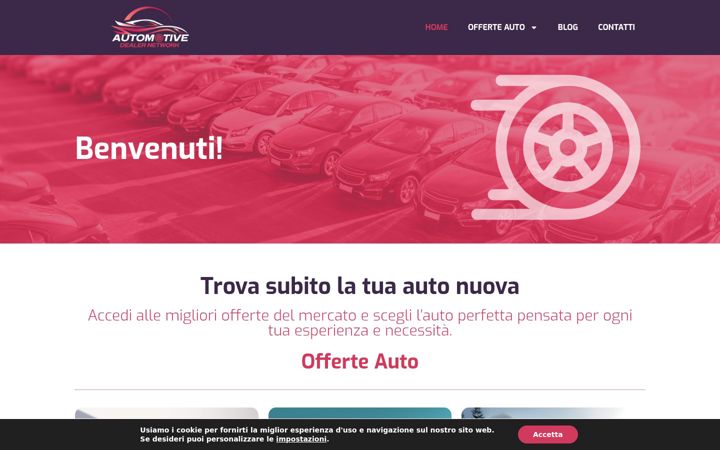 Kuvakaappaus sivustosta automotivedealernetwork.it