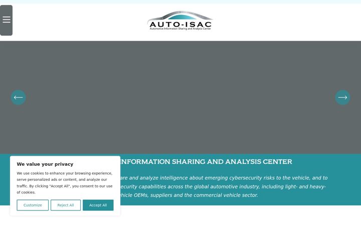 Kuvakaappaus sivustosta automotiveisac.com