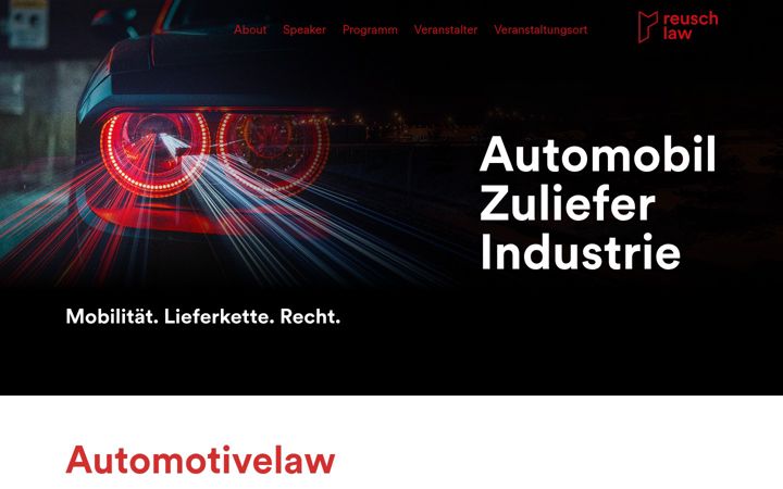 Kuvakaappaus sivustosta automotivelaw.de