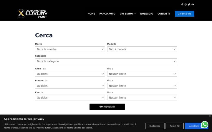 Screenshot of automotiveluxurypoint.it